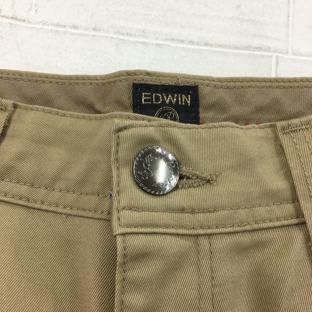 EDWIN GOLF エドウィン パンツ ベージュ シンプル ストレッチ レディース 9 ゴルフウェア_画像3