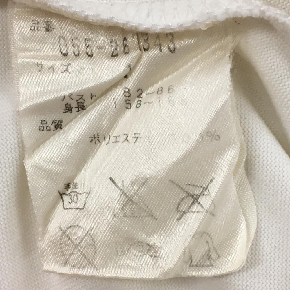 パーリーゲイツ 半袖スキッパーシャツ 白×グレー プリントロゴ レディース 1(M) ゴルフウェア PEARLY GATES_画像5