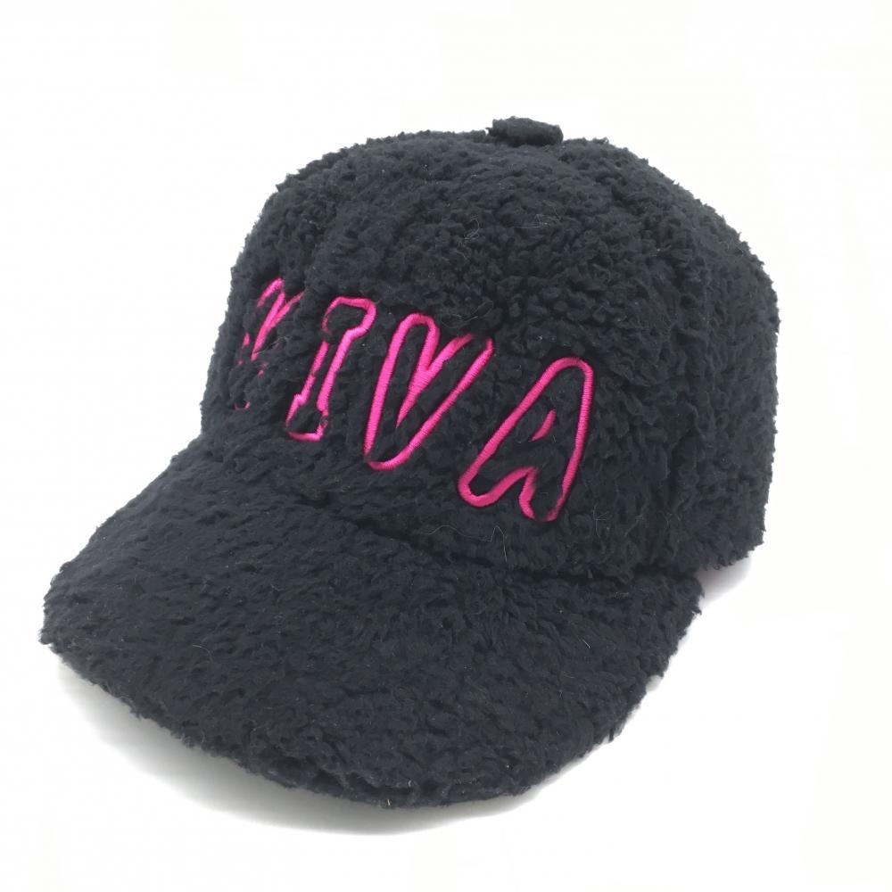 viva Heart колпак чёрный × розовый боа Logo .... женский 40 Golf одежда VIVA HEART