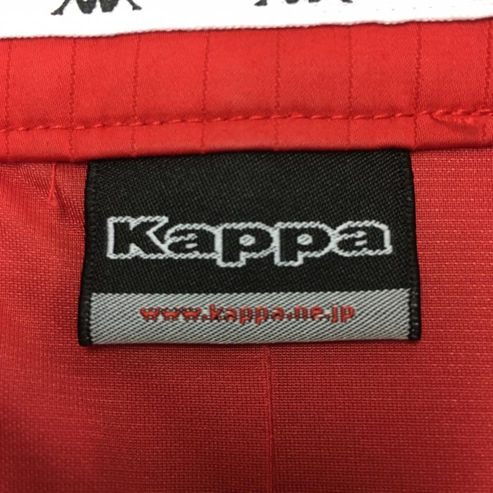 【美品】カッパ キュロットスカート レッド ストライプ地模様 裾プリーツ レディース S ゴルフウェア Kappa_画像5
