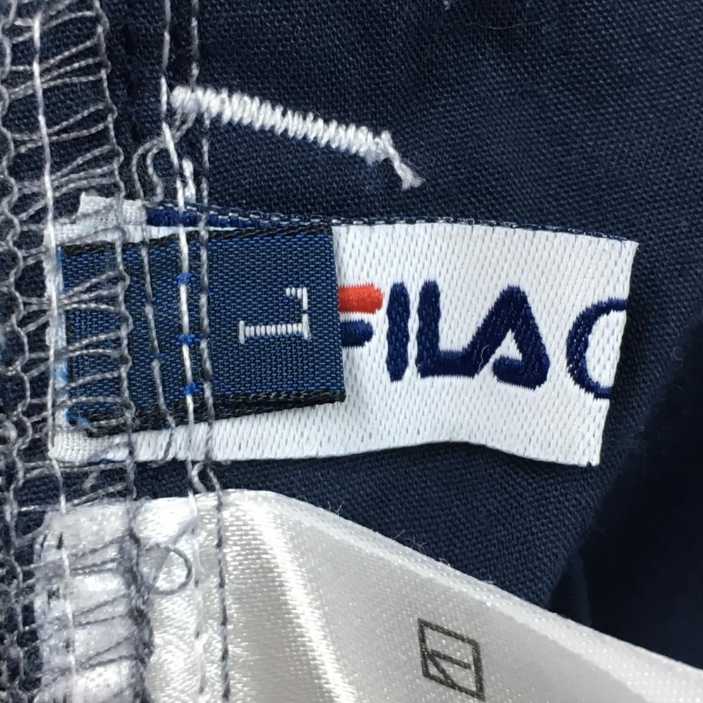 【超美品】フィラゴルフ スカート グレー×白 刺しゅう総柄 ストレッチ レディース L ゴルフウェア FILA GOLF_画像4