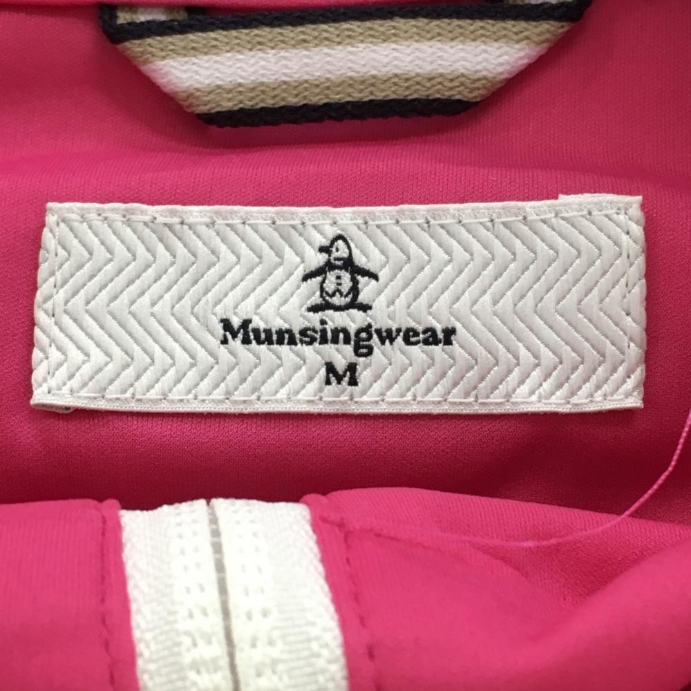 【美品】マンシングウェア ジャケット ピンク 薄手 ストレッチ 防風 レディース M ゴルフウェア Munsingwear_画像4