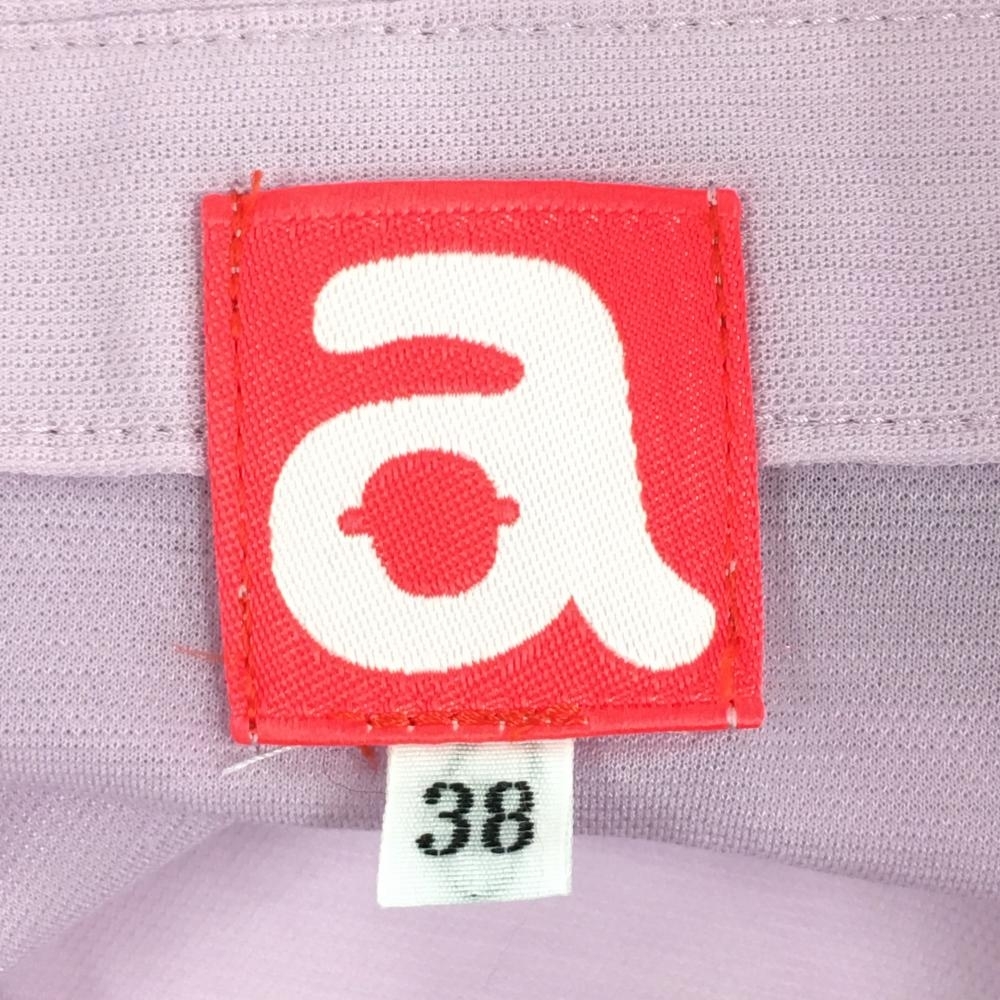 アルチビオ ノースリーブシャツ ピンク 胸元フリル 透け感 ビーズワッペン レディース 38(M) ゴルフウェア 2022年モデル archivio_画像4