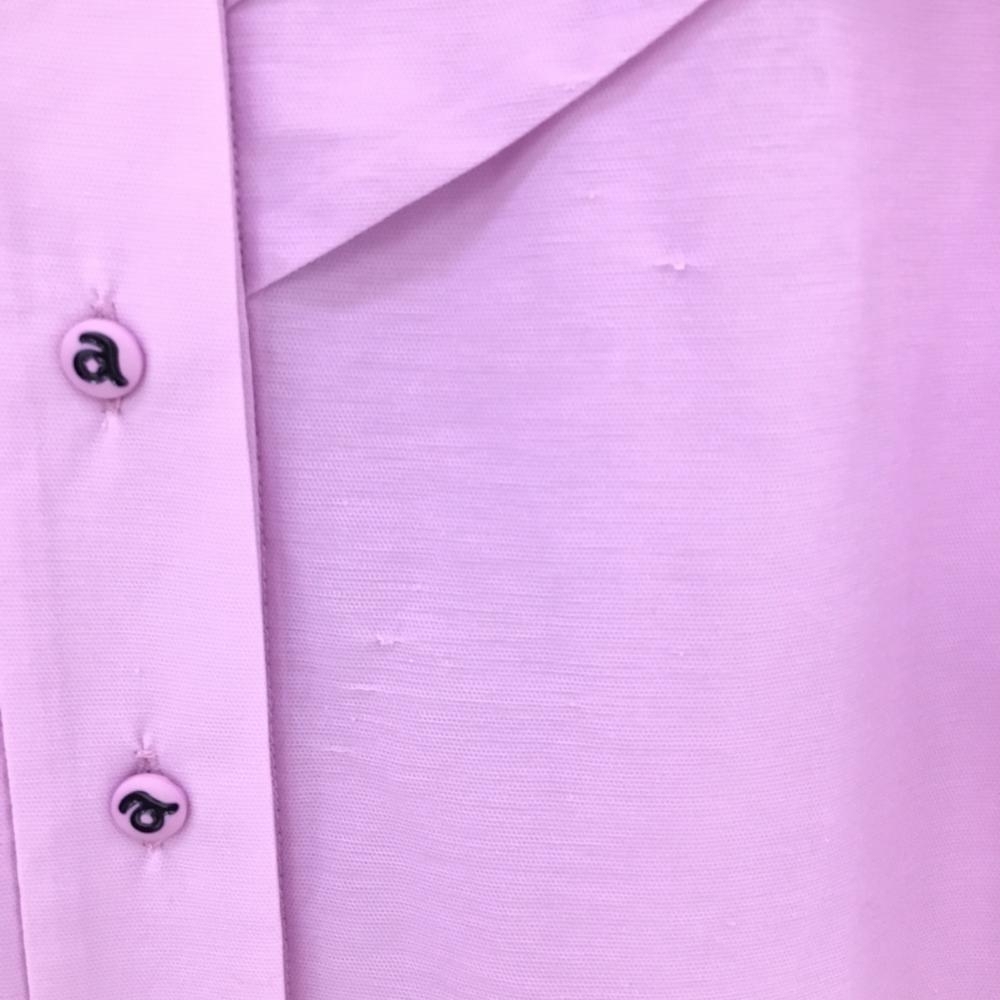 アルチビオ ノースリーブシャツ ピンク 胸元フリル 透け感 ビーズワッペン レディース 38(M) ゴルフウェア 2022年モデル archivio_画像6