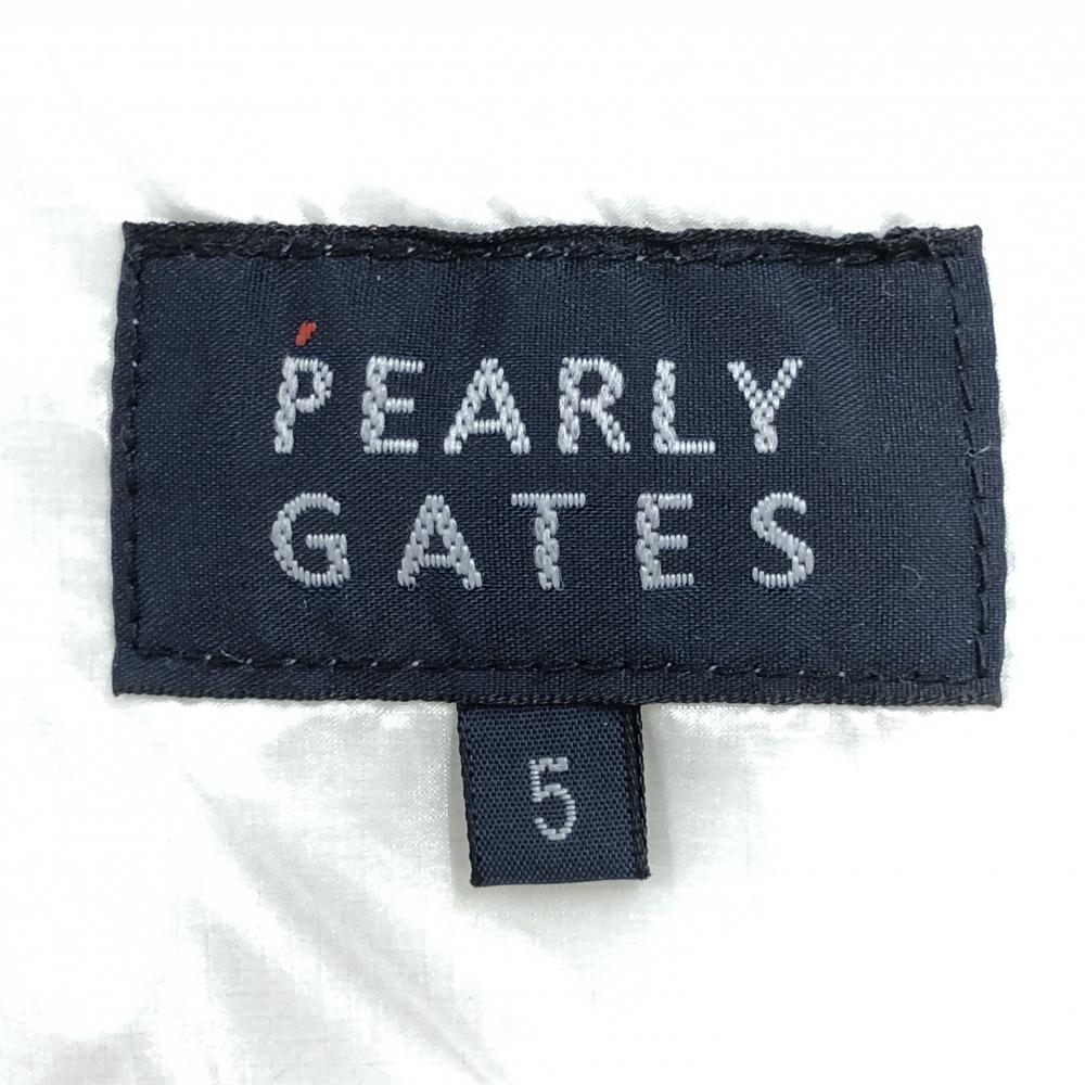 【新品】パーリーゲイツ ナイロンパーカー 白 ロゴ総柄 透け感 PERTEX ブルゾン メンズ 5(L) ゴルフウェア PEARLY GATESの画像8