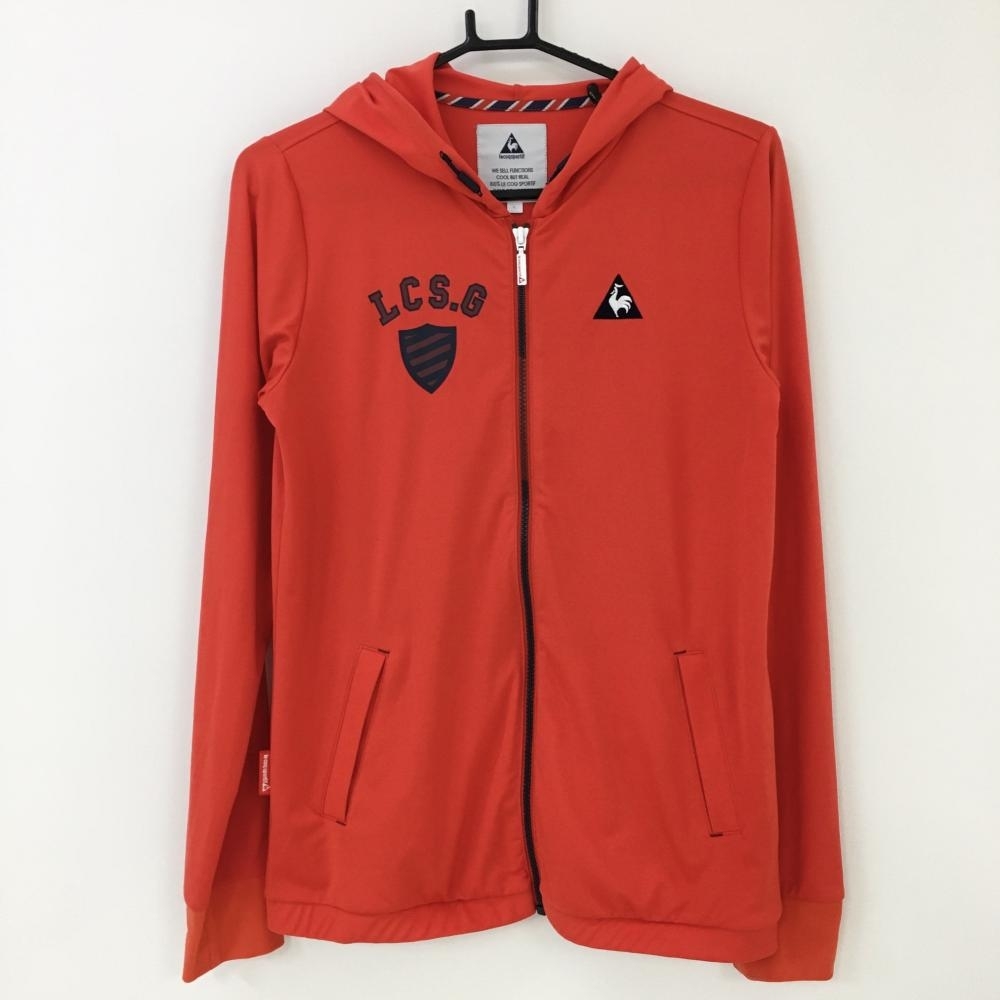 【美品】ルコック ジップパーカー レッド 薄手 ジャケット レディース L ゴルフウェア le coq sportif_画像1