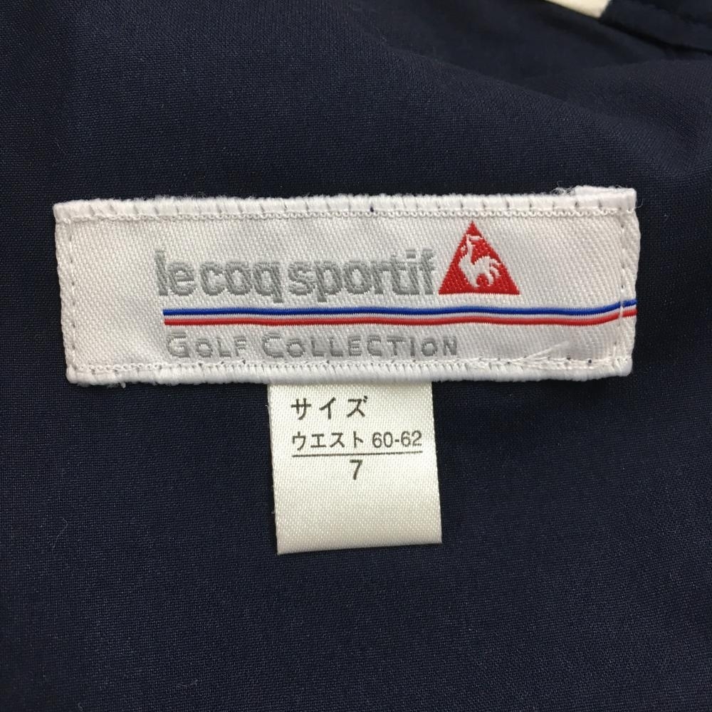 ルコック キュロットスカート ネイビー×オレンジ プリーツ コットン混 レディース 7 ゴルフウェア le coq sportif_画像4