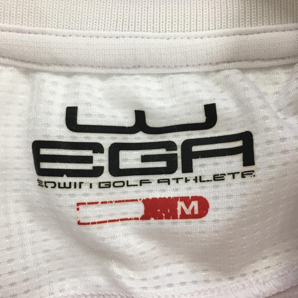 Edwin Golf рубашка-поло с коротким рукавом белый часть сетка Athlete кнопка-застежка мужской M Golf одежда EDWIN GOLF