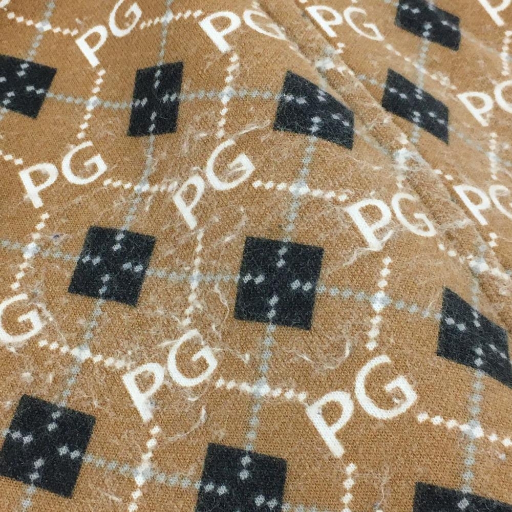 パーリーゲイツ スカート ブラウン×ネイビー 後ろアーガイル ロゴ総柄 レディース 0(S) ゴルフウェア 2021年モデル PEARLY GATES_画像8