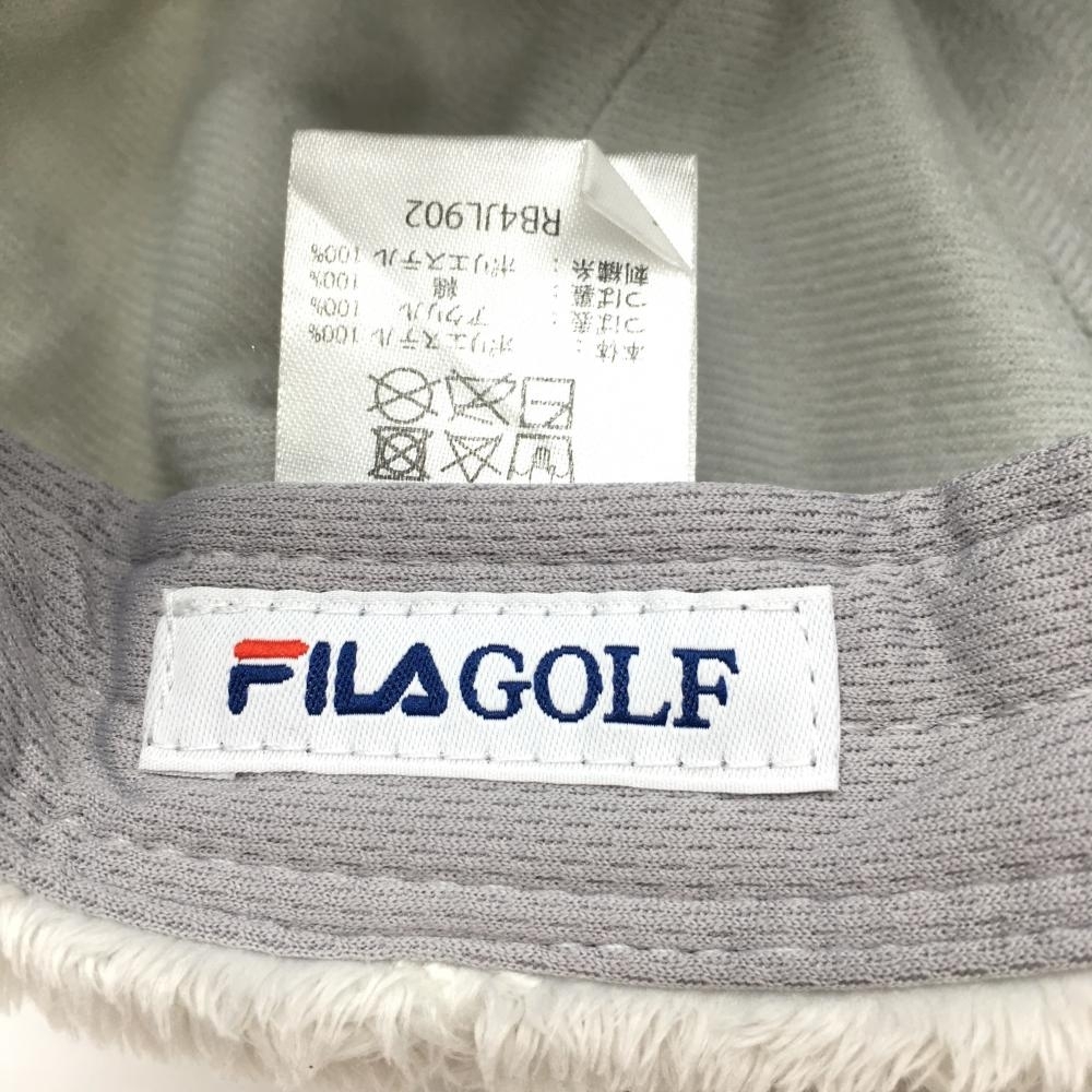 フィラゴルフ ボアキャップ 白 つばニット スパンコールロゴ ゴルフウェア FILA GOLF_画像8