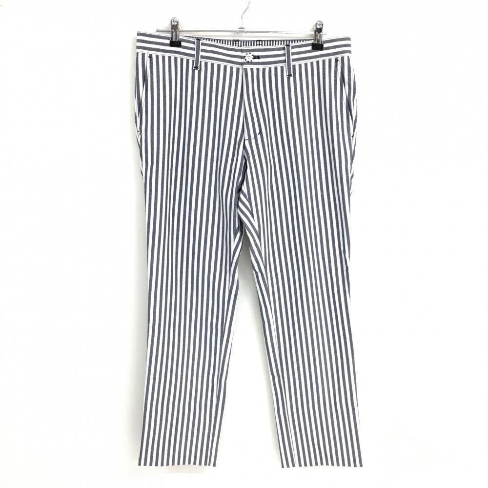 [ прекрасный товар ] Callaway брюки белый × темно-синий полоса стрейч мужской LL Golf одежда Callaway