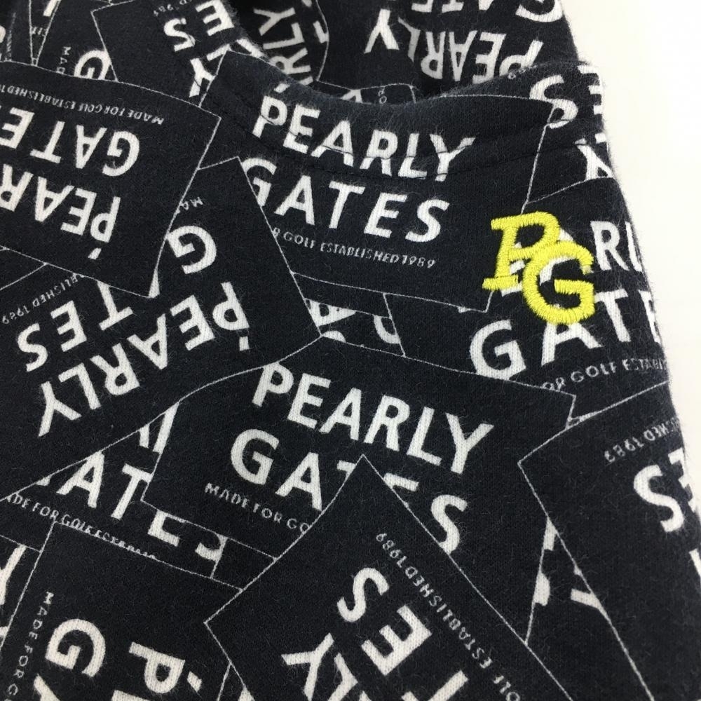 パーリーゲイツ スカート ネイビー×白 ロゴ総柄 レディース 0(S) ゴルフウェア 2021年モデル PEARLY GATES_画像3