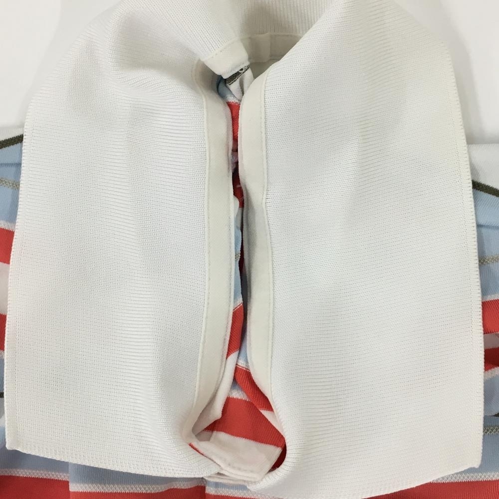 ナイキ 半袖ポロシャツ 白×レッド ボーダー DRI-FIT メンズ M ゴルフウェア NIKE_画像6
