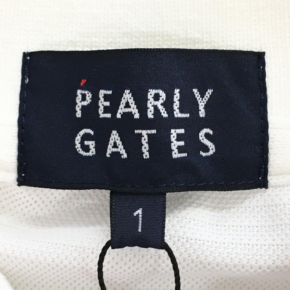 【新品】パーリーゲイツ ノースリーブポロシャツ 白 イナズマワッペン レディース L ゴルフウェア 2022年モデル PEARLY GATES_画像7
