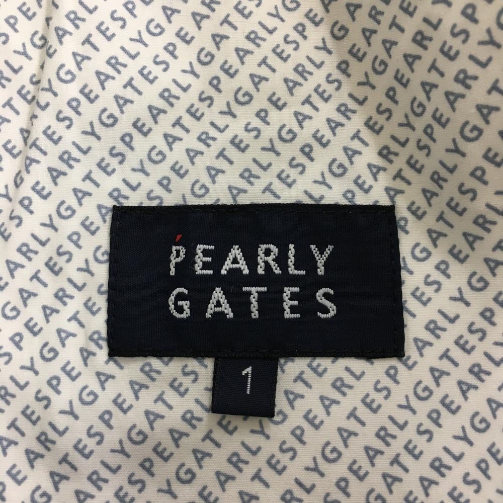 【新品】パーリーゲイツ キュロットスカート 白×ネイビー ヤシの木総柄 織生地 レディース 1(M) ゴルフウェア 2023年モデル PEARLY GATES_画像6