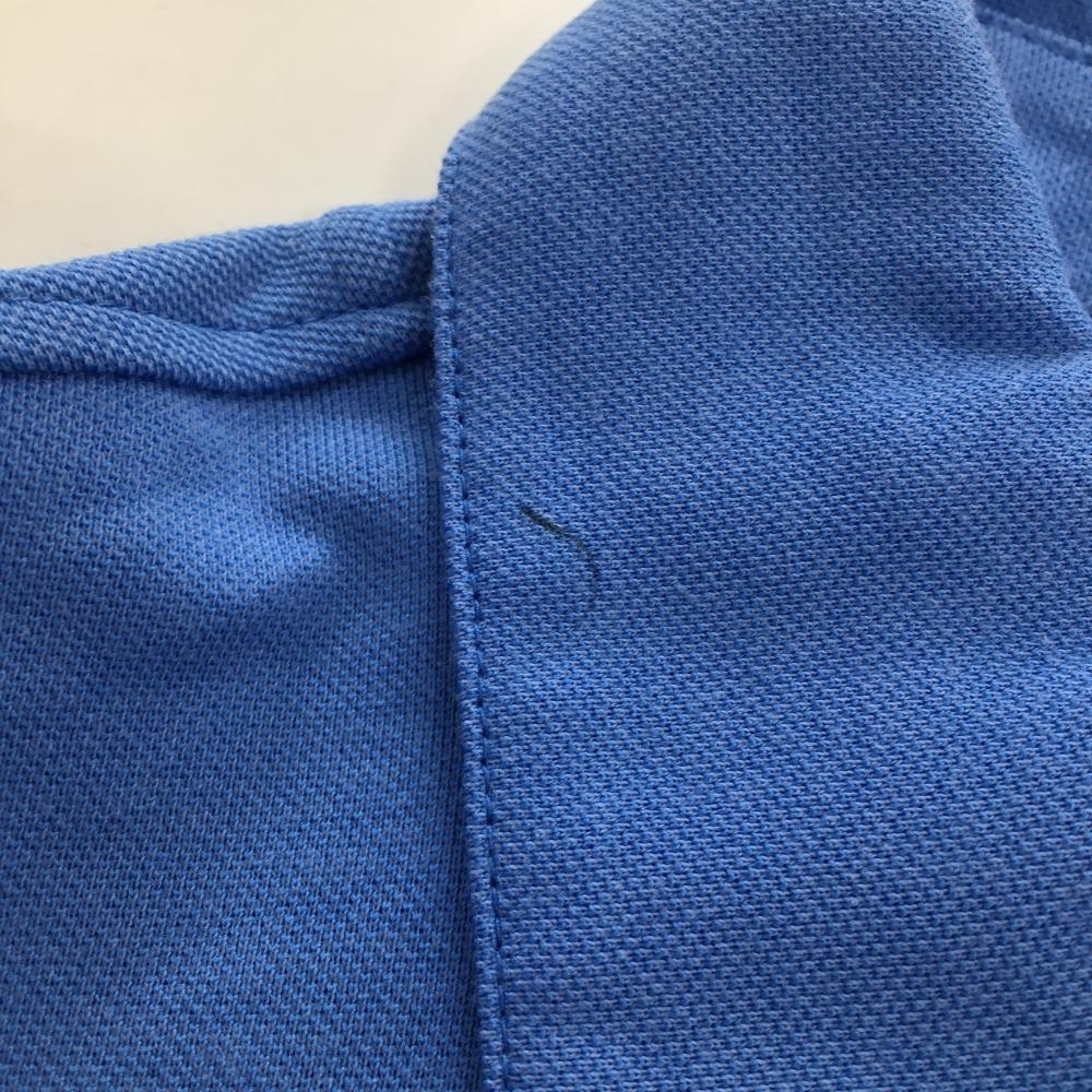  Fidra рубашка-поло с коротким рукавом голубой × белый воротник обратная сторона Logo принт мужской M/M Golf одежда FIDRA