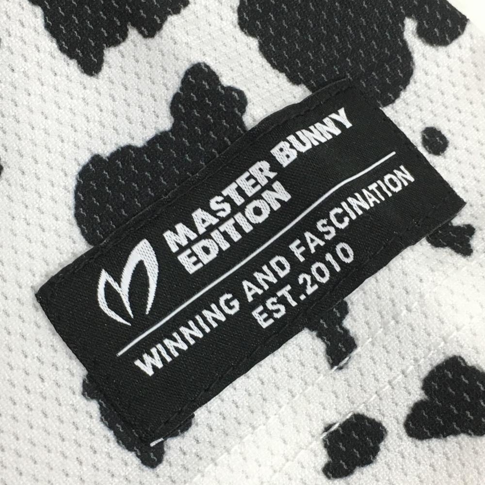 【超美品】マスターバニー 半袖ポロシャツ 白×黒 総柄 レディース 0(S) ゴルフウェア 2021年モデル MASTER BUNNY EDITION_画像3