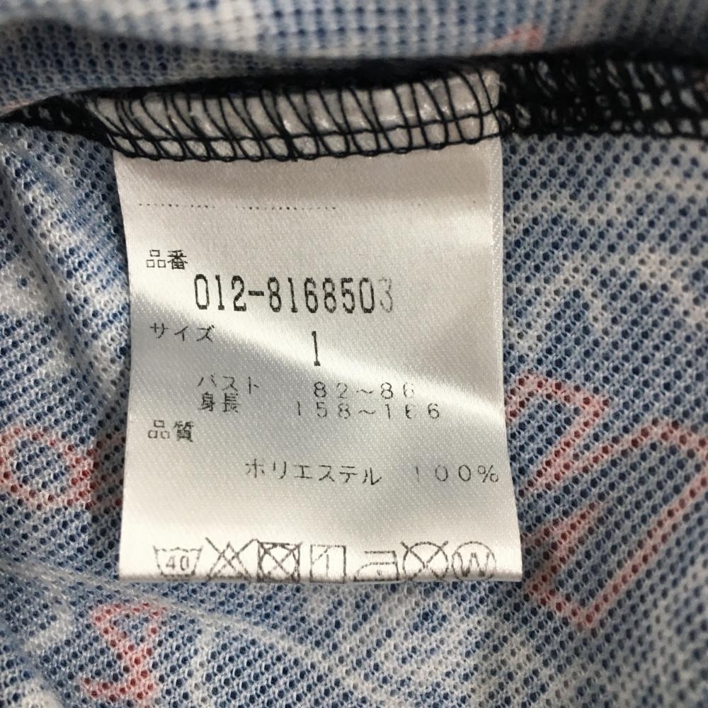 【超美品】ニューバランスゴルフ 半袖ポロシャツ ネイビー×レッド シューズ柄 レディース １(Ｍ) ゴルフウェア New Balance_画像5