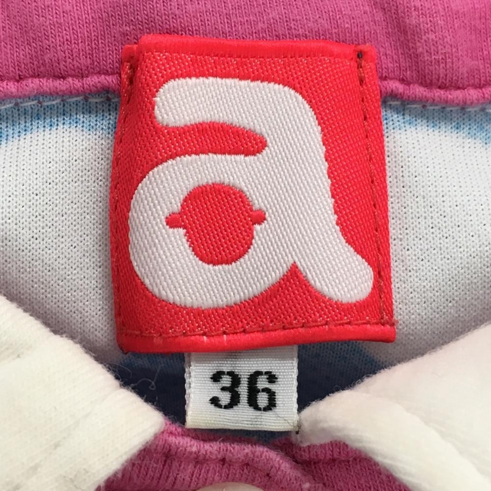 アルチビオ 半袖ポロシャツ ライトブルー×白 ドット レディース 36(S) ゴルフウェア archivio_画像3