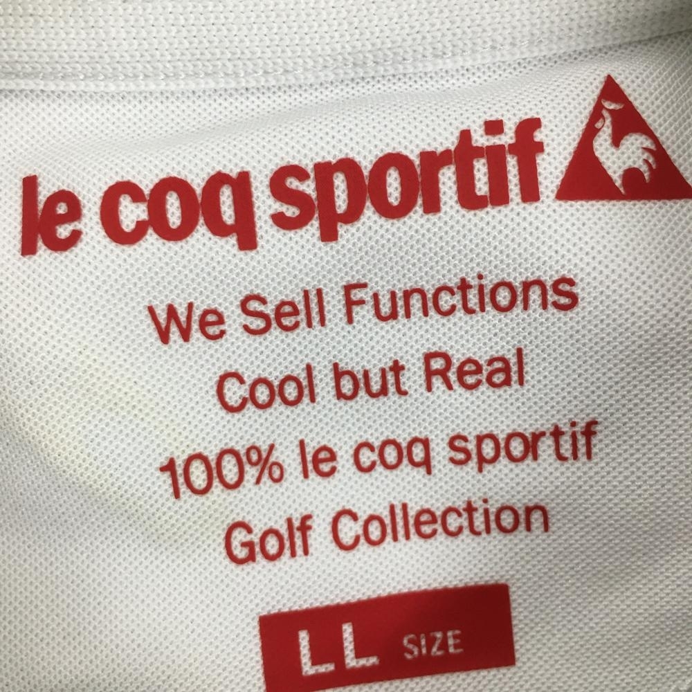 ルコック 半袖ポロシャツ 白 サーフボード刺しゅう レディース LL ゴルフウェア le coq sportif_画像4