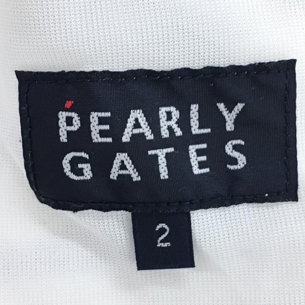 【美品】パーリーゲイツ フレアスカート 白×ネイビー　ボーダー マリン コットン混 レディース 2(L) ゴルフウェア PEARLY GATES_画像6