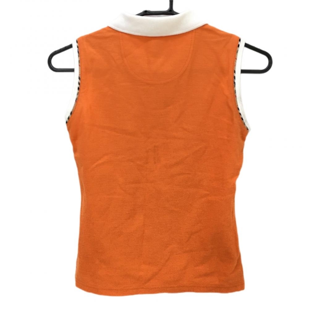  Burberry безрукавка рубашка-поло orange × белый Logo .... женский S Golf одежда BURBERRY GOLF