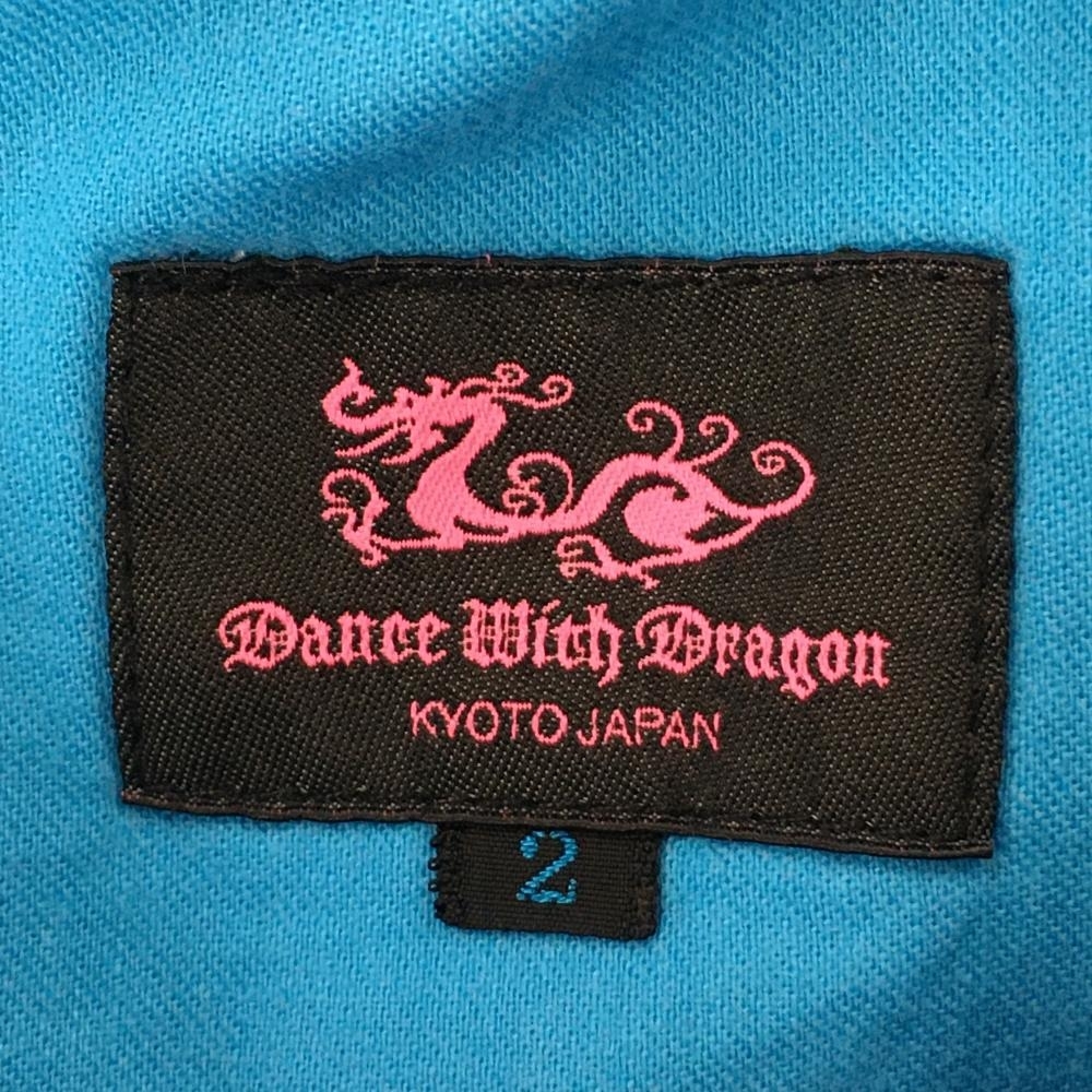 ダンスウィズドラゴン スカート ライトブルー サイドスカルワッペン レディース 2(M) ゴルフウェア Dance With Dragon_画像6