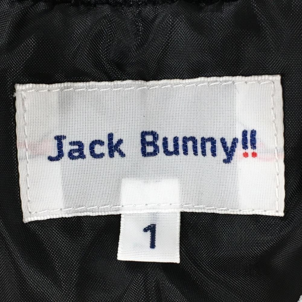 ジャックバニー ボアジャケット 黒×白 星柄 スター 裏地付 レディース 1(Ｍ) ゴルフウェア Jack Bunny_画像3