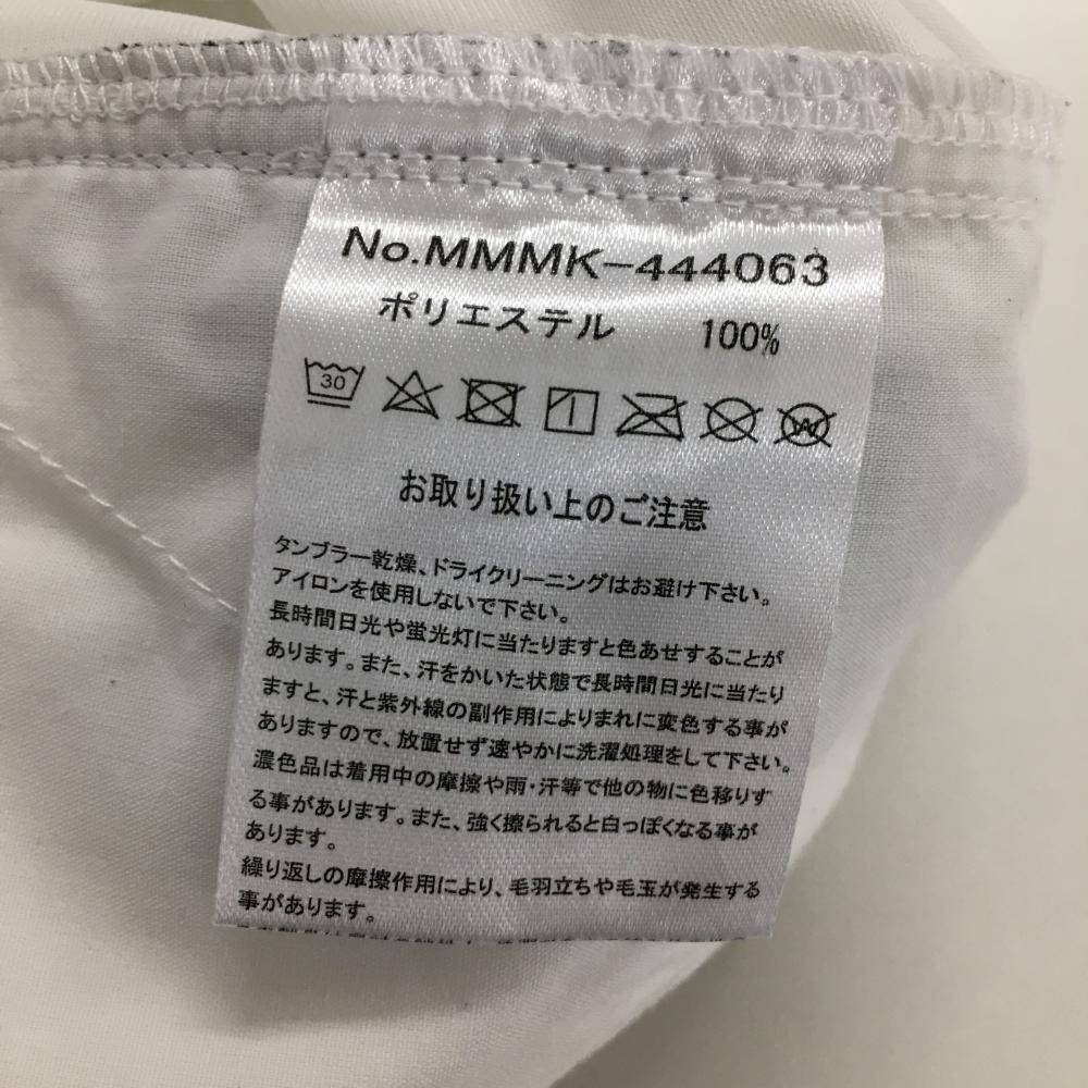 【美品】ムータマリン ハーフパンツ 白×ネイビー ロゴ刺しゅう 裏地付き メンズ 6(L) ゴルフウェア muta_画像6