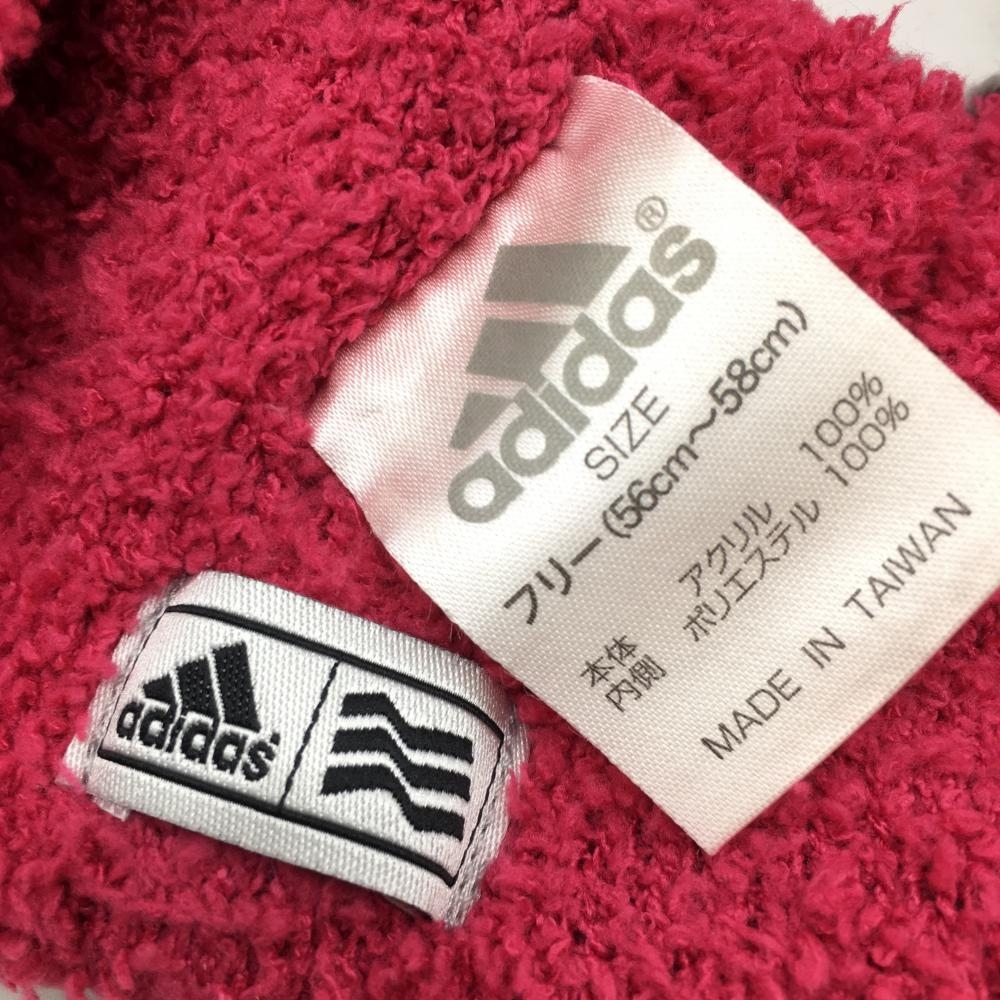 [ очень красивый товар ] Adidas вязаный козырек серый × розовый Logo .... уголок данный . имеется свободный (56cm~58cm) Golf одежда adidas