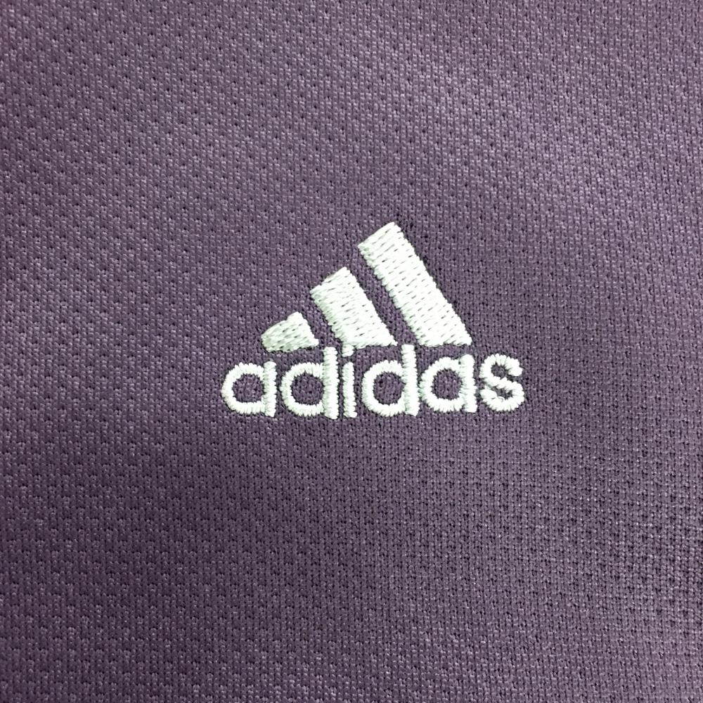 アディダス 七分袖ポロシャツ パープル 袖調整可 半袖 メンズ L/G ゴルフウェア adidas_画像3