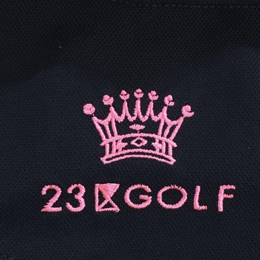 23 район Golf рубашка-поло с коротким рукавом темно-синий × розовый Logo .... нашивка женский II(L) Golf одежда 23 район 