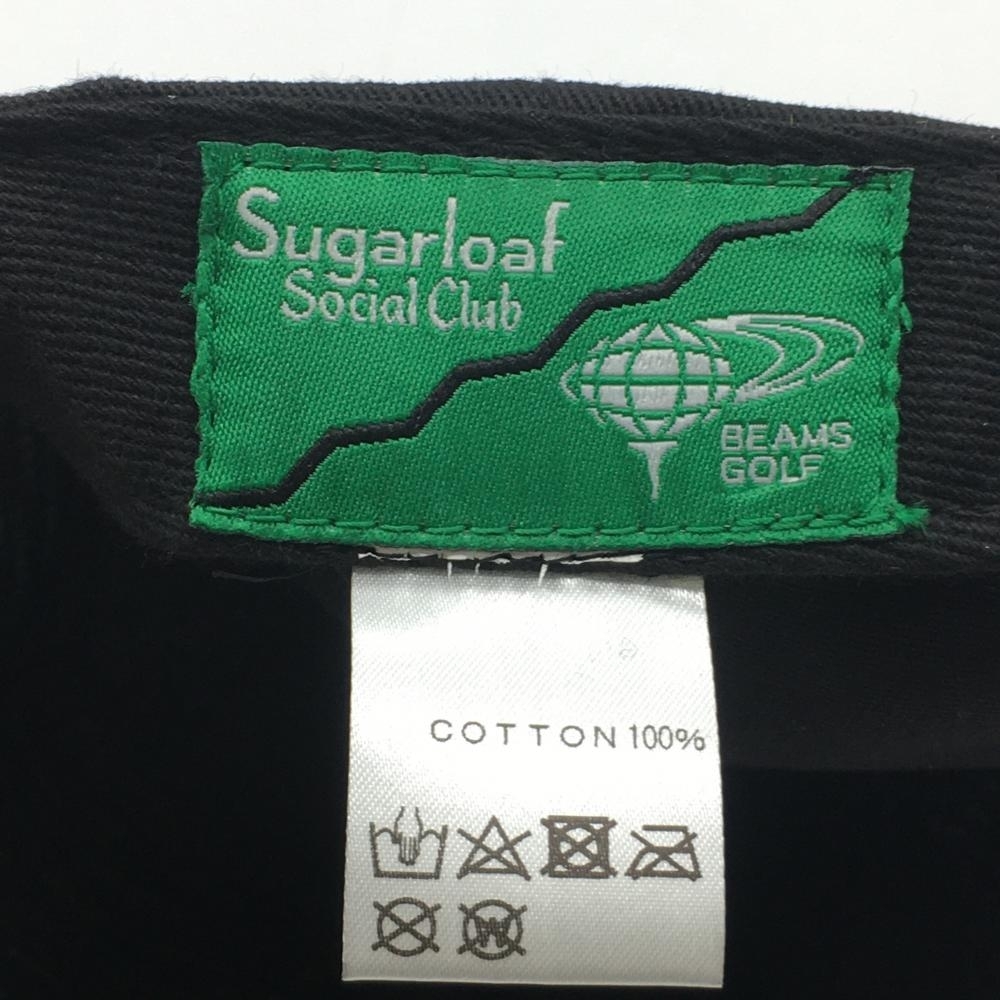 【超美品】ビームスゴルフ キャップ 黒×グリーン 刺しゅう Sugarloaf Social Club ゴルフウェア BEAMS GOLFの画像7