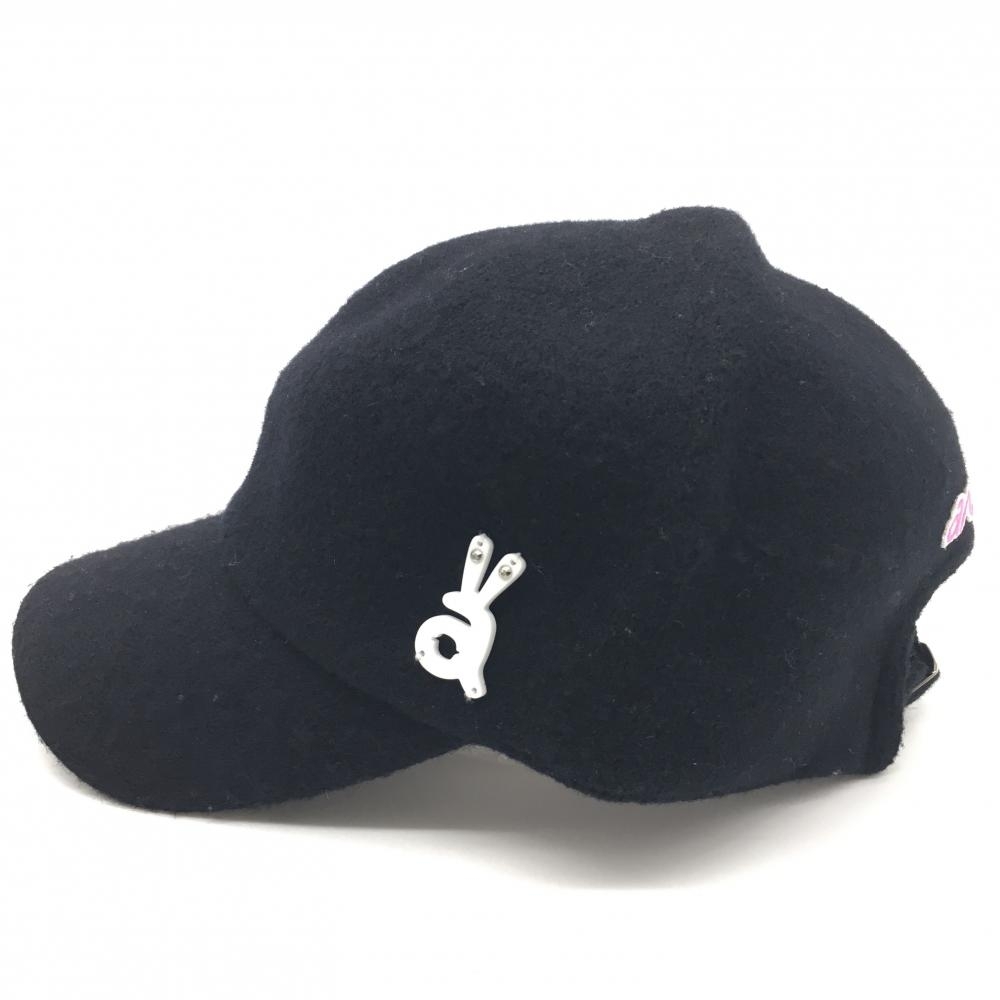 [ прекрасный товар ]aruchibio вязаная шапка чёрный Logo имеется женский Golf одежда archivio