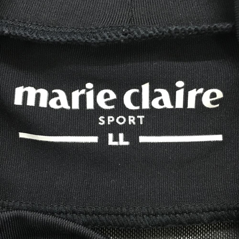 【超美品】マリクレール 長袖ハイネックインナーシャツ 黒 一部メッシュ レディース LL ゴルフウェア marie claireの画像5
