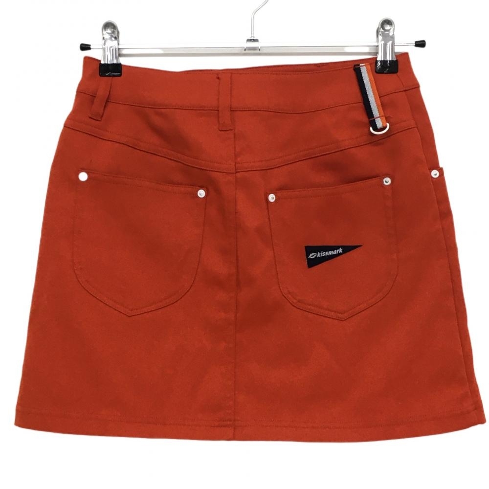 【超美品】キスマーク スカート オレンジ ティー装着可 前ボタン レディース 5 ゴルフウェア kissmark_画像2