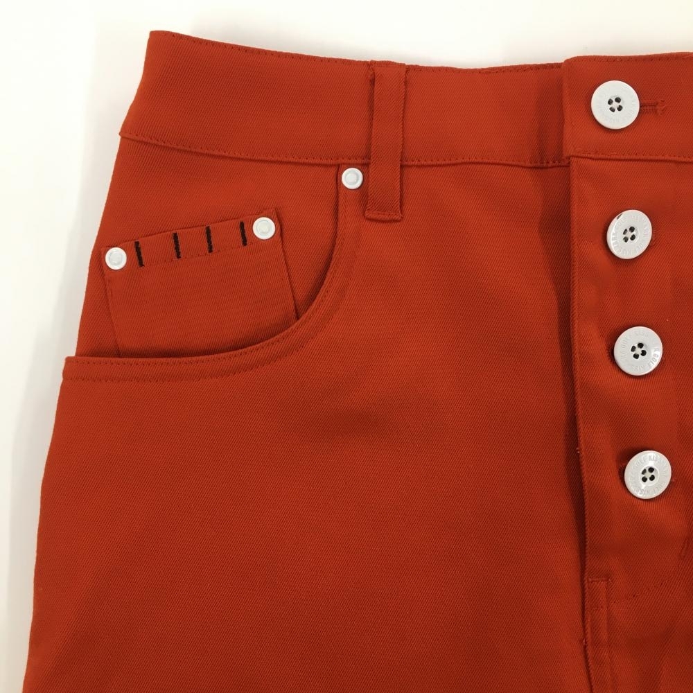 【超美品】キスマーク スカート オレンジ ティー装着可 前ボタン レディース 5 ゴルフウェア kissmark_画像3