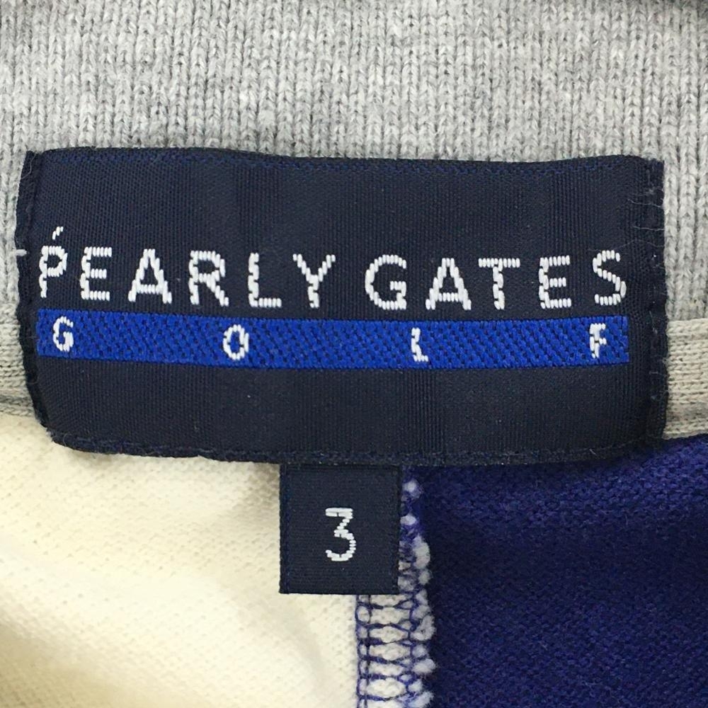 パーリーゲイツ 半袖ポロシャツ グレー×ブルー 切替 メンズ 3(S) ゴルフウェア PEARLY GATES_画像4