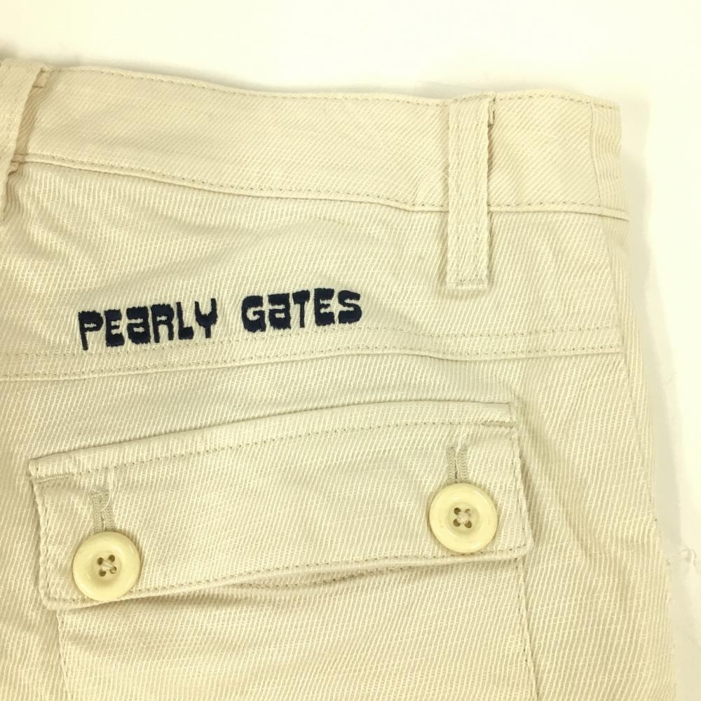 【美品】パーリーゲイツ ショートパンツ アイボリー 無地 日本製 レディース 2(L) ゴルフウェア PEARLY GATES_画像5
