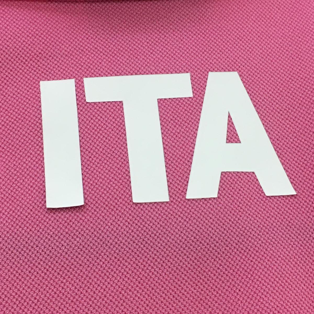 【美品】カッパ 半袖ポロシャツ 白×ピンク 胸元ロゴ 袖ライン レディース S ゴルフウェア Kappa_画像8