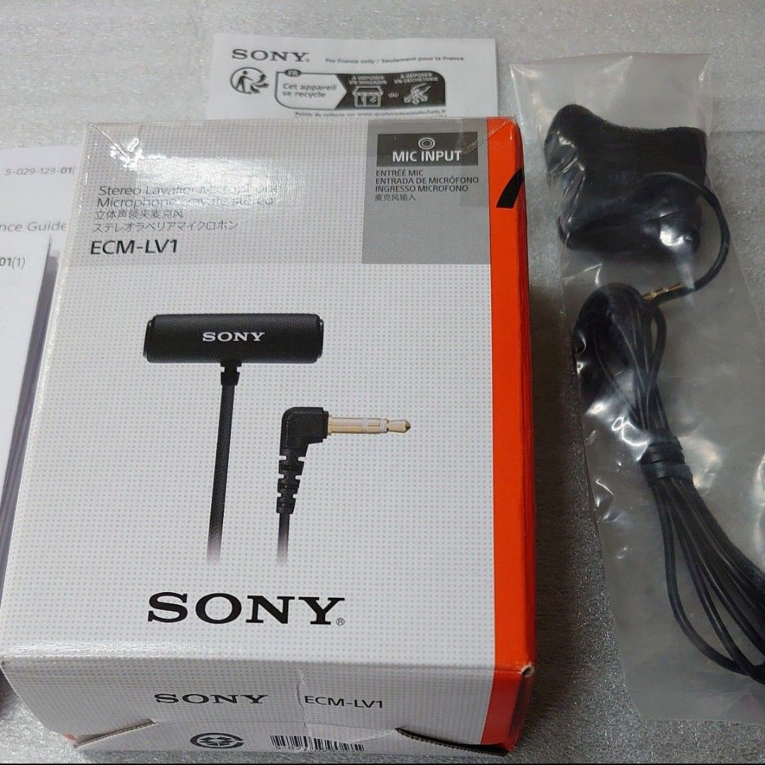 ソニー小型ラべリアマイク AUX カメラ対応 ECM-LV1 黒ブランド：SONY