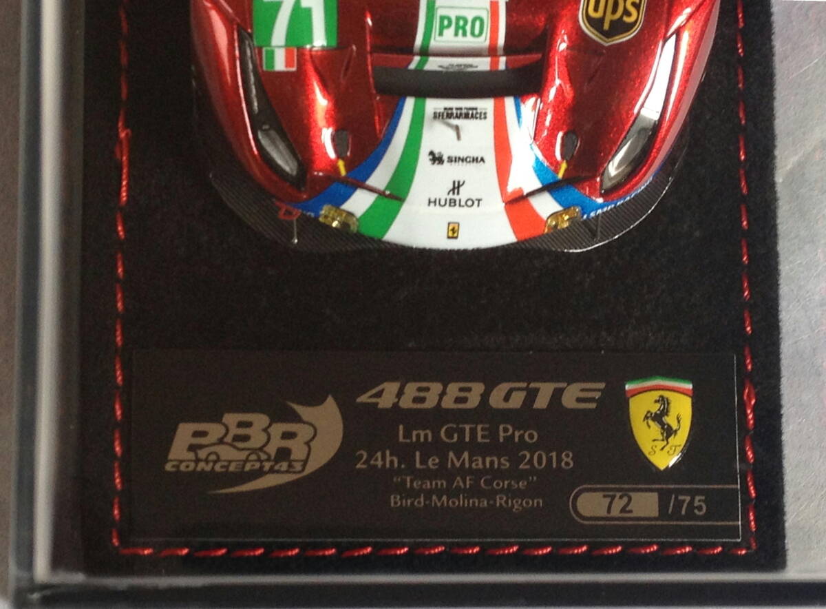 ■限定75台■B.B.R■ビー・ビー・アール■FERRARI 488 GTE #71 24h Le Mans 2018■フェラーリ488GTE■赤メタリック■1/43■36■_画像7