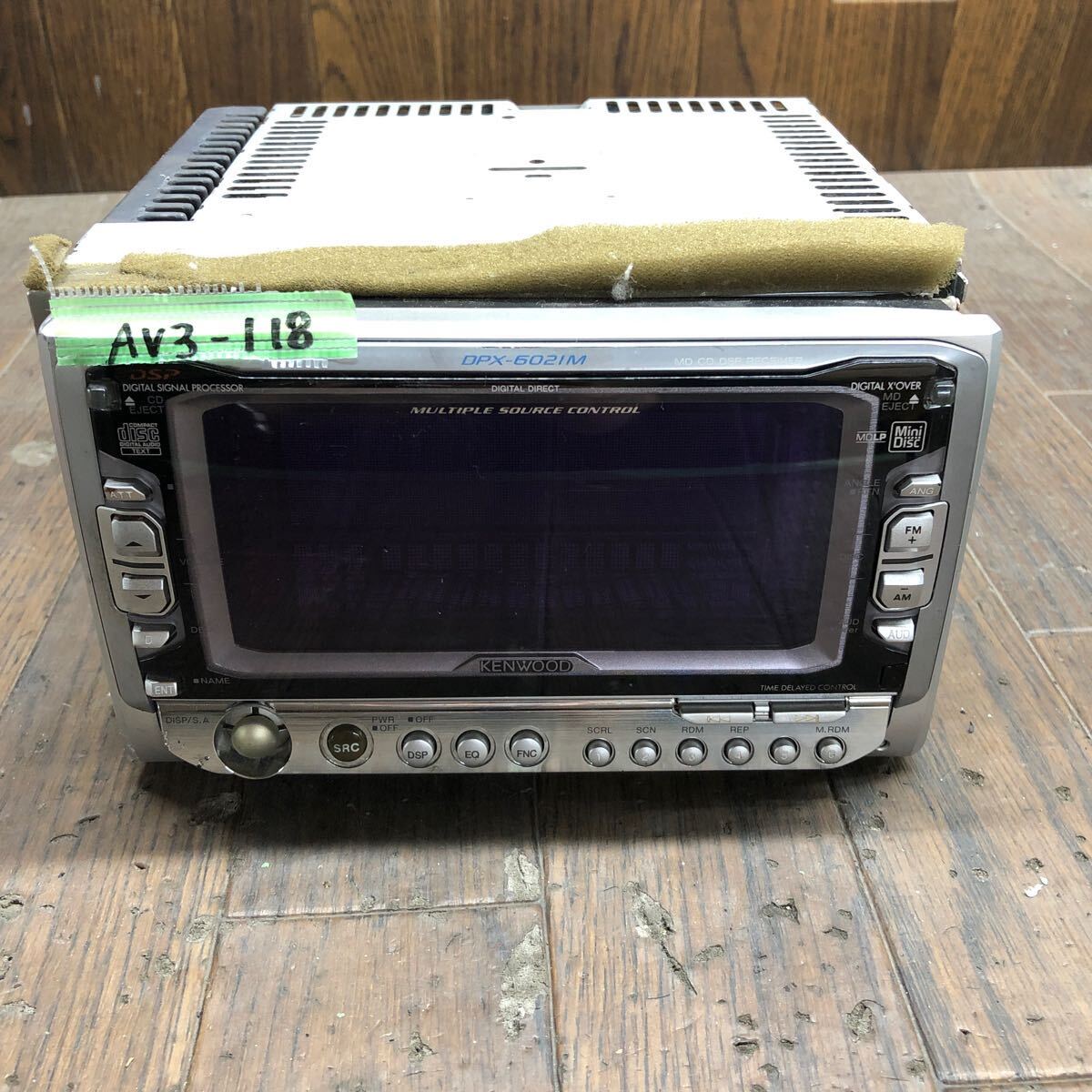 AV3-118 激安 カーステレオ KENWOOD DPX-6021M 11000152 CD MD FM/AM プレーヤー レシーバー 通電未確認 ジャンク_画像1