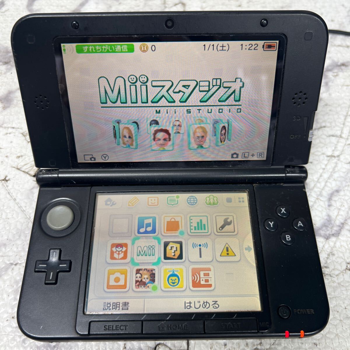 MYG-1343 激安 ゲー厶機 本体 Nintendo 3DS LL 起動OK ジャンク 同梱不可_画像2