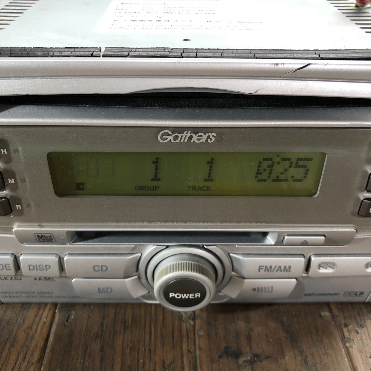 AV3-295 激安 カーステレオ HONDA Gathers Panasonic 08A00-5G0-200 RM-W35SBZB CD MD プレーヤー 本体のみ 簡易動作確認済み 中古現状品の画像3