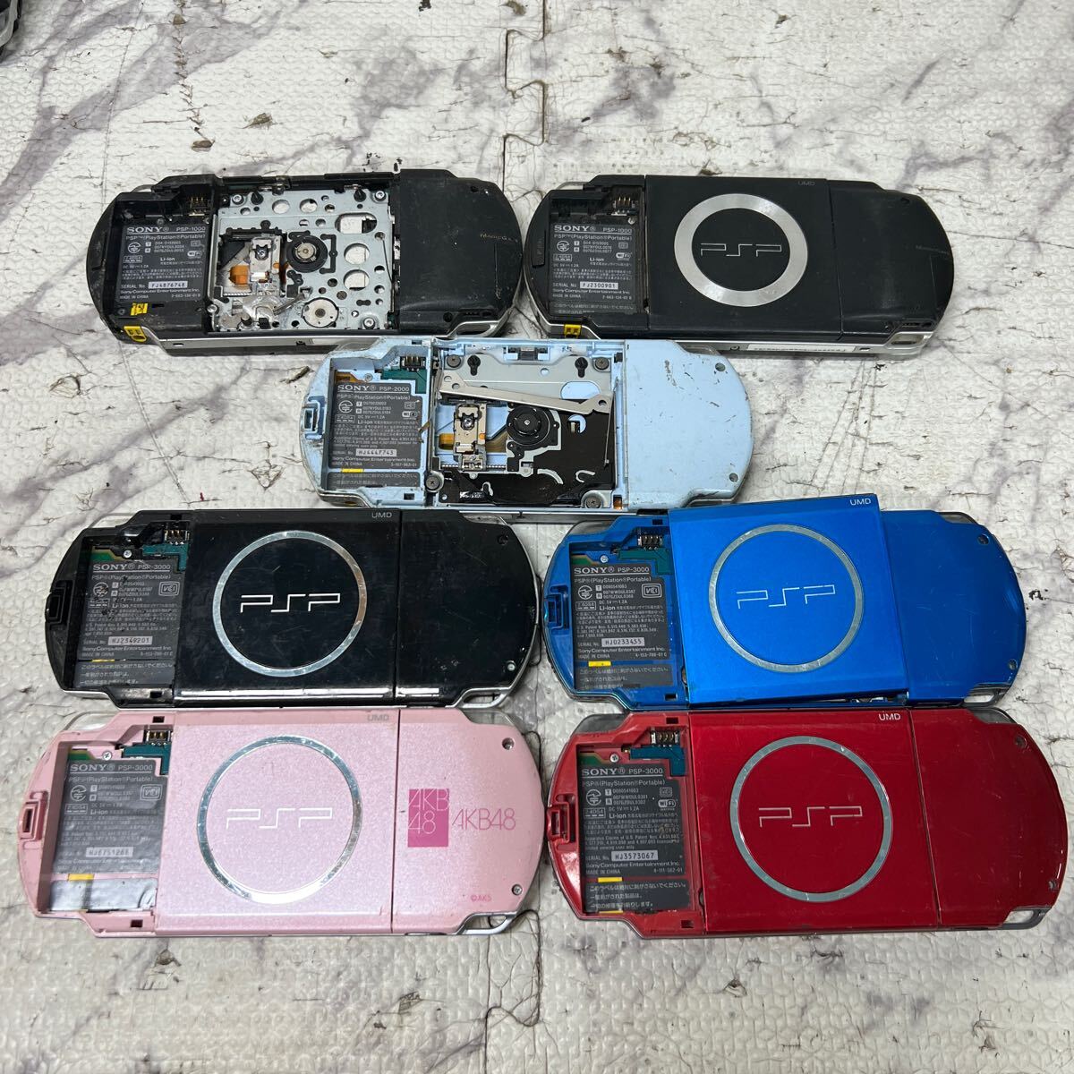 MYG-1446 激安 ゲー厶機 PSP 本体 SONY PSP-3000 PSP-2000 PSP-1000 動作未確認 7点 まとめ売り ジャンク 同梱不可_画像5