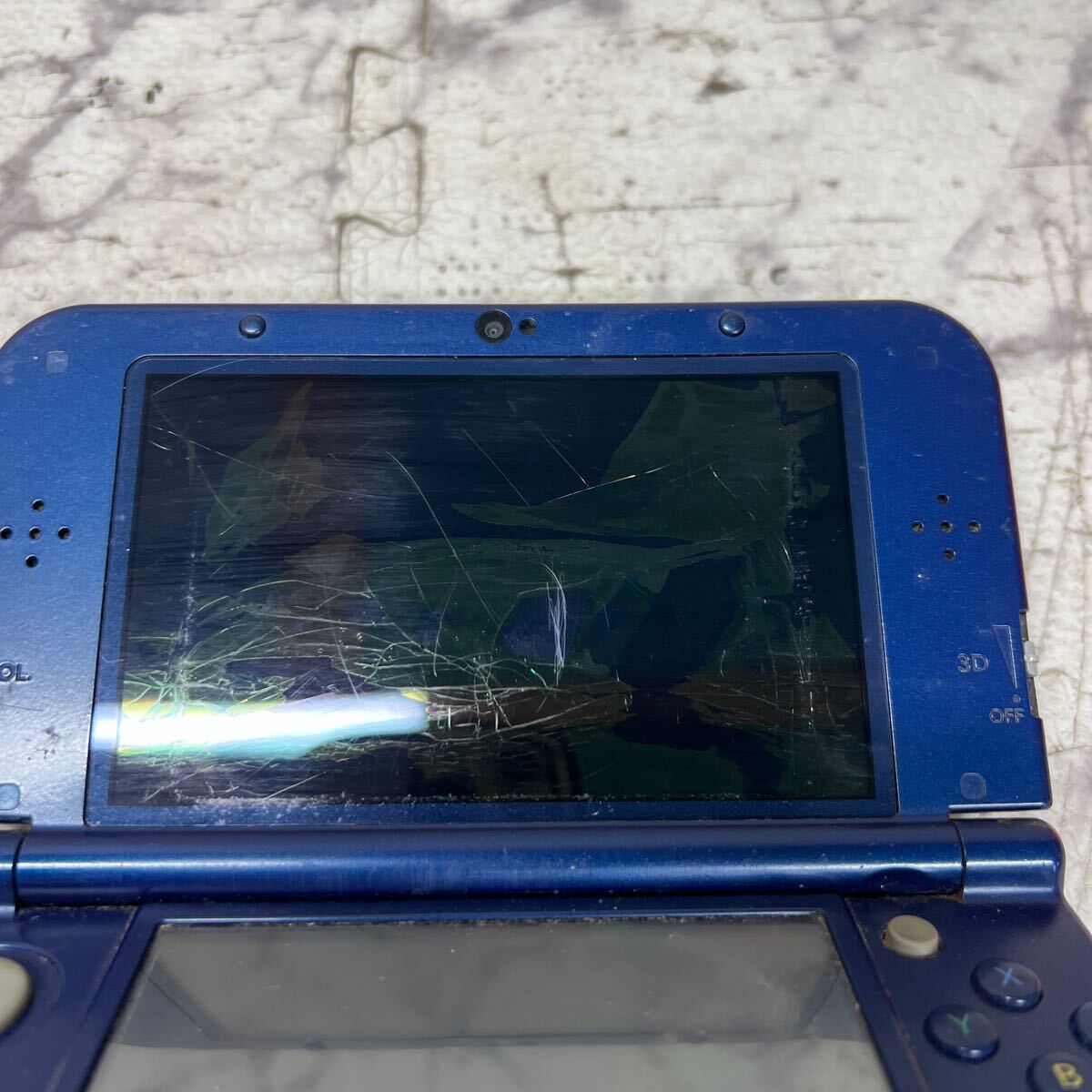 MYG-1464 激安 ゲー厶機 本体 New Nintendo 3DS LL 動作未確認 ジャンク 同梱不可_液晶割れあり