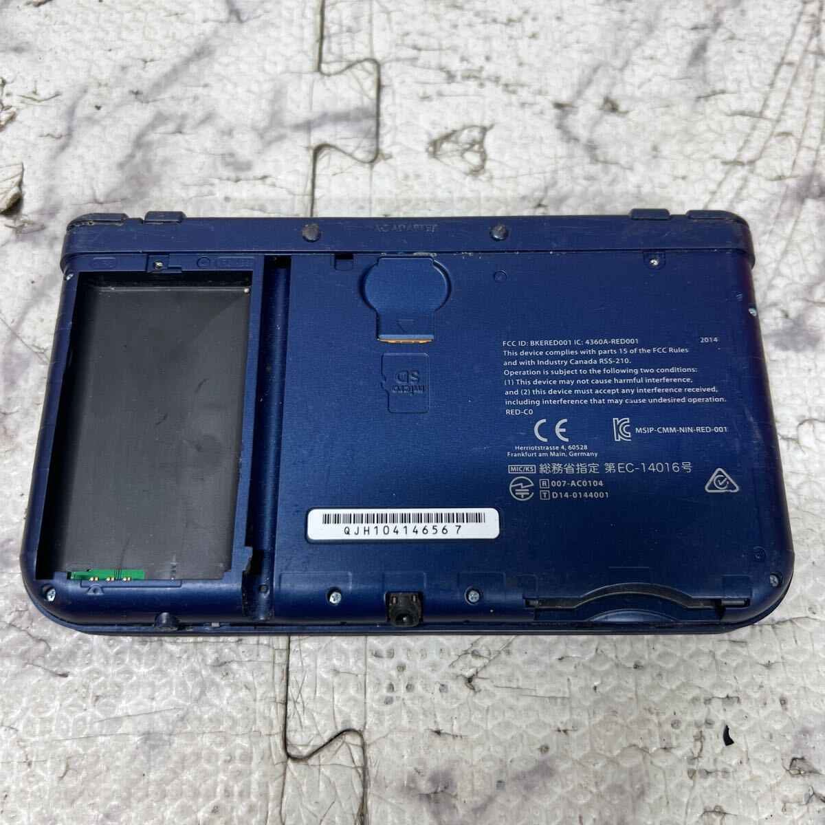 MYG-1464 激安 ゲー厶機 本体 New Nintendo 3DS LL 動作未確認 ジャンク 同梱不可_裏カバー欠品