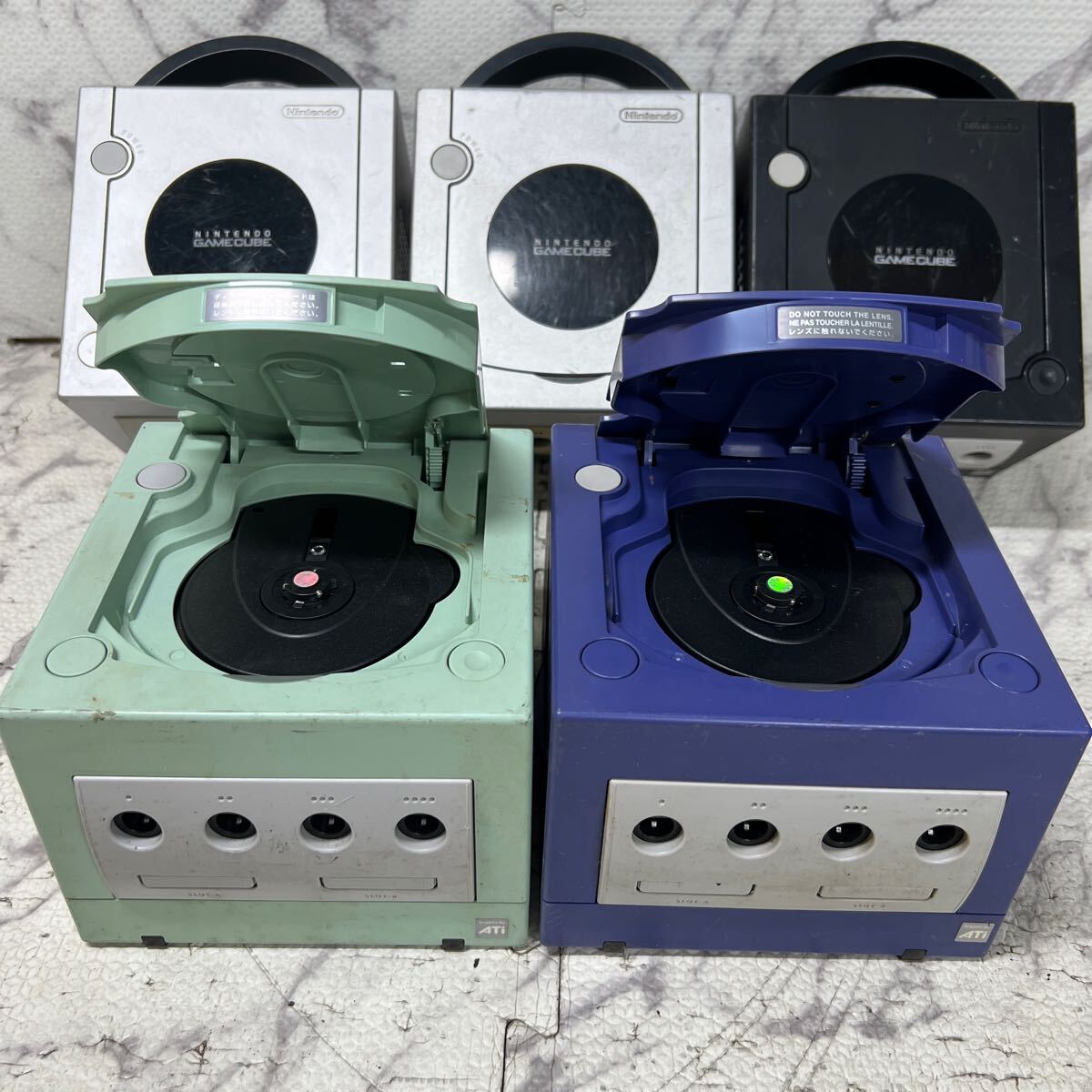 MYG-1512 super-discount ge-. machine Nintendo GAME CUBE 5 point set sale Game Cube operation not yet verification Junk 