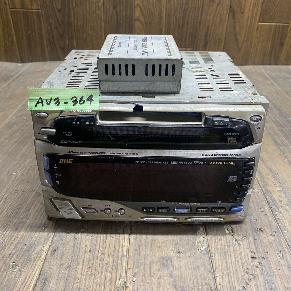 AV3-364 супер-скидка машина стерео ALPINE MDA-W750J CD MD FM/AM плеер электризация не проверка Junk 